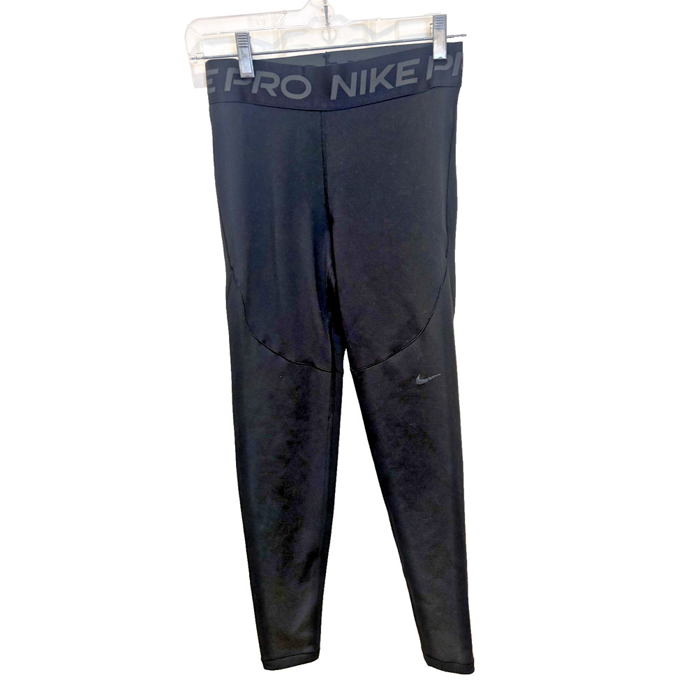 Nike Pro Therma Dri-FIT Womens Tight Fit Leggings CU4595-010 Black Size Medium